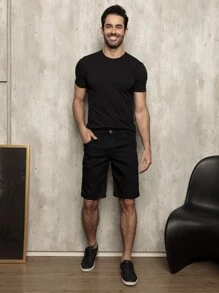 Men Shorts - 黑色 - 查看 2