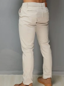 Men Pants - 米色 - 查看 3