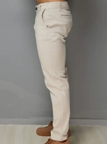 Men Pants - 米色 - 查看 4