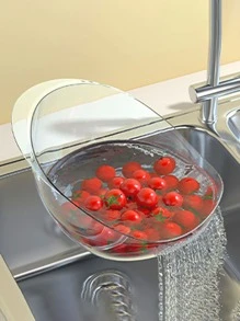 1入組多功能米洗滌器和瀝水籃適用於水果和蔬菜 - 無色 - 查看 4