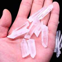100g天然白水晶六角柱指狀晶體礦物標本3-5cm粗石 - 無色 - 查看 1