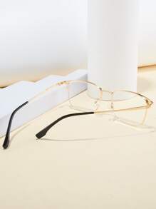 1入組男士超輕半框商務光學眼鏡框方形/長方形 - 彩色 - 查看 3