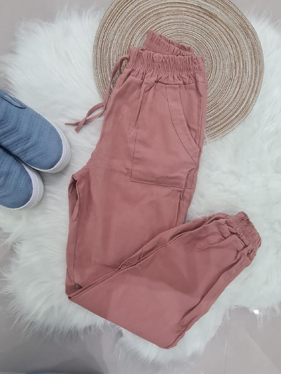 Women Pants - 珊瑚橙 - 查看 1