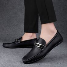 Men's Versatile, Fashionable And Comfortable Loafers - Black - View 1