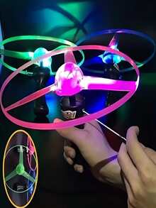 Juguete ocio & entretenimiento brillante en oscuro volador disco - Platillo volador iluminado de juguete para niños - Ver 4