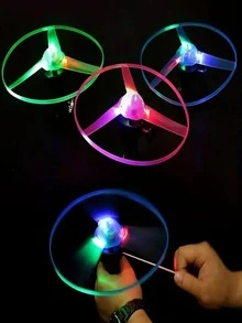 Juguete ocio & entretenimiento brillante en oscuro volador disco - Platillo volador iluminado de juguete para niños - Ver 3