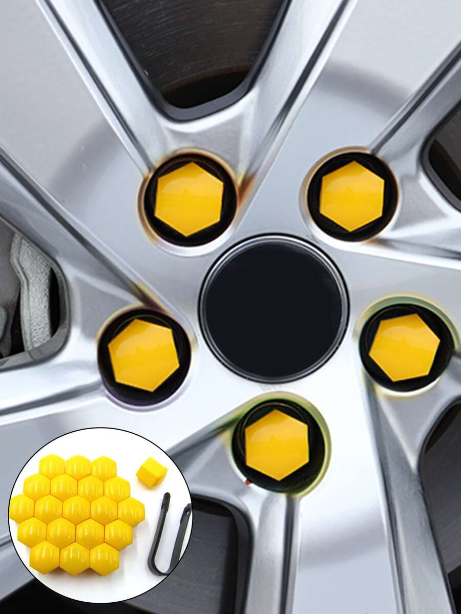 Yellow Car Tire Valve Cap - Yellow - View 1