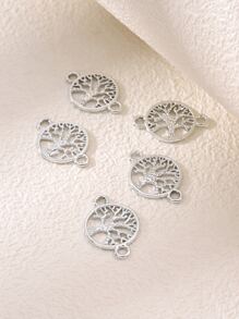 5pcs/set Tree Detail Round DIY Jewelry Connector