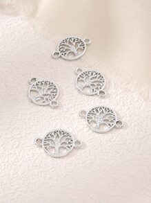 5pcs/set Tree Detail Round DIY Jewelry Connector