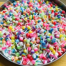 40个棒棒糖美甲饰品可爱3D亚克力装饰DIY迷你设计糖果可爱彩色配件工艺美甲用品美甲饰品美甲宝石美甲 - 彩色 - 查看 1