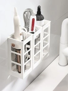 1入組頭髮工具收納帶捲髮棒&矯直機支架,掛壁式不附帶鑽孔適用於家庭浴室