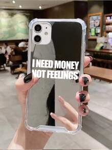 1 个带金钱图案的镜面保护壳，四角气囊防摔手机壳，男女通用的化妆全包裹外壳，兼容 Iphone 11/12/13/14/6/6s/6 Plus/7/8/Se/7 Plus/8 Plus/X/Xs Max/Xr/11 Pro/12 Pro/13 Pro/14 Pro/12 Mini/13 Mini/11 Pro Max/12 Pro Max/13 Pro Max/14 Pro Max/14 Plus - 彩色 - 查看 1