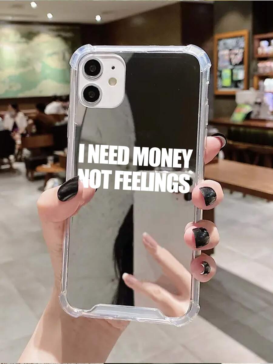 1 个带金钱图案的镜面保护壳，四角气囊防摔手机壳，男女通用的化妆全包裹外壳，兼容 Iphone 11/12/13/14/6/6s/6 Plus/7/8/Se/7 Plus/8 Plus/X/Xs Max/Xr/11 Pro/12 Pro/13 Pro/14 Pro/12 Mini/13 Mini/11 Pro Max/12 Pro Max/13 Pro Max/14 Pro Max/14 Plus - 彩色 - 查看 1