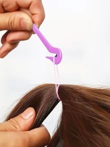 1pc Pink Hair Tie Remover, Simple And Convenient, Does Not Damage Hair, One-Time Elastic Band Removal Tool,Pink Accessories ,Hair Styling Tools
