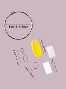 Llavero para , clave Organizador , Llavero Soporte , Llavero con etiqueta , clave almacenamiento , clave Etiquetas , clave Ganchos para propiedad - Beis - Ver 3