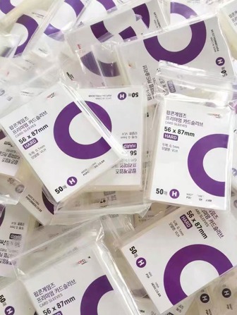 1pc Transparent High-Definition Photo Popcorn Purple Card Sleeve,School Supplies,Back To School