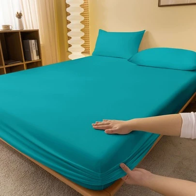 1 tấm ga trải giường màu trơn thoáng khí và thân thiện với da, ga trải giường vừa vặn, vỏ nệm, khăn trải giường phòng ngủ, bộ đồ giường màu hồng, bộ đồ giường màu trắng, bộ đồ giường đơn màu đen, bộ đồ giường đôi cỡ lớn nhiều màu (không có gối và vỏ gối)