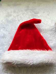 1入組聖誕帽,長毛絨聖誕老人帽裝飾用品適用於聖誕,合適適用於成年人和兒童