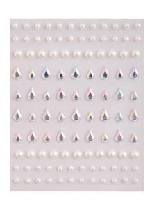 Party Joy 6pcs/pack Star Shaped Mini Rhinestone Stickers For Diy, Acrylic Rhinestone Adhesive Sticker For Face Decoration - Multicolor - View 9