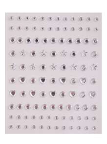 Party Joy 6pcs/pack Star Shaped Mini Rhinestone Stickers For Diy, Acrylic Rhinestone Adhesive Sticker For Face Decoration - Multicolor - View 8