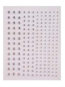 Party Joy 6pcs/pack Star Shaped Mini Rhinestone Stickers For Diy, Acrylic Rhinestone Adhesive Sticker For Face Decoration - Multicolor - View 2
