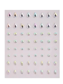 Party Joy 6pcs/pack Star Shaped Mini Rhinestone Stickers For Diy, Acrylic Rhinestone Adhesive Sticker For Face Decoration - Multicolor - View 5