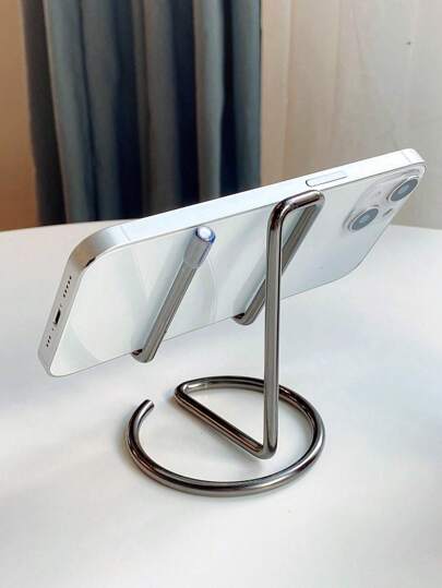 1入組金屬手機&平板桌子支撐架適用於現場直播,鐵藝術支撐底座裝飾物