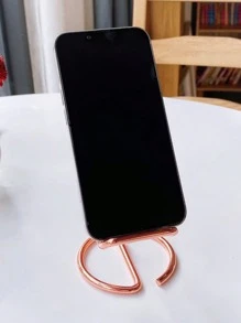 1入組書桌金屬手機&平板電腦支架,鐵藝術手機支架底座裝飾品 - 金色 - 查看 6