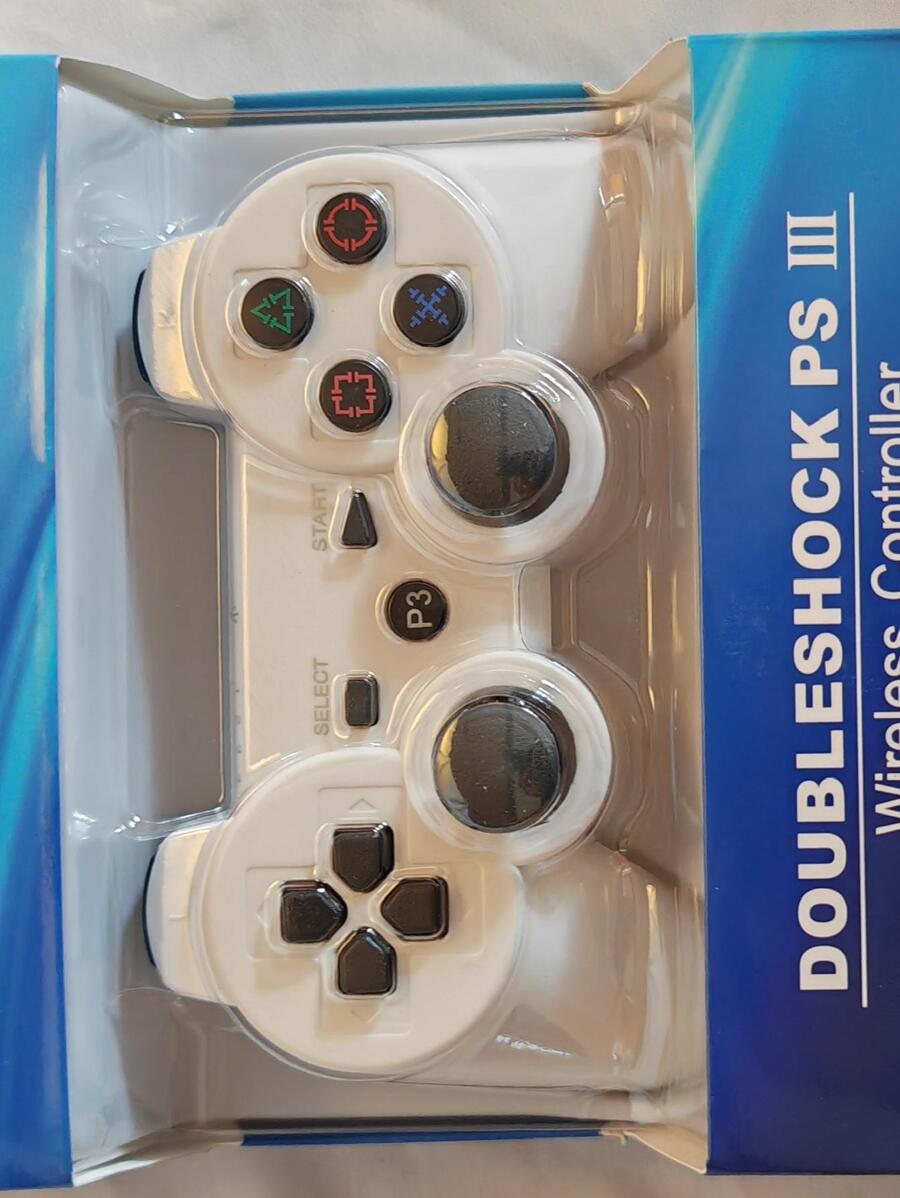 Wireless Controller For Ps3 - Black and White - View 1