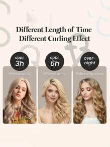 Không nhiệt Curling Rod Dây buộc tóc Đối với Dài Máy lăn tóc Đối với phụ nữ , Tóc Qua đêm Xoăn Bọc Không nhiệt Tóc Uốn xoăn Bọc Bộ dụng cụ , Máy uốn tóc Với Dây buộc tóc Móng vuốt tóc Clip 1 bộ - Hồng - Xem 6