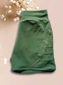 Licra deportiva con transparencia a los costados, short corto deportivo para dama, comodo, ajustado, sexy - verde menta - Ver 4