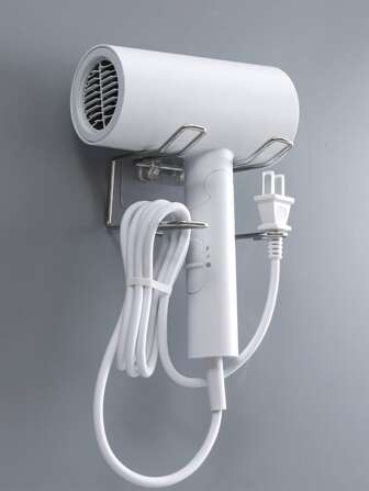 1 pieza explotar Secadora estante Soporte para cuarto de baño , montado en pared Secador de pelo estante almacenamiento Organizador sin perforación