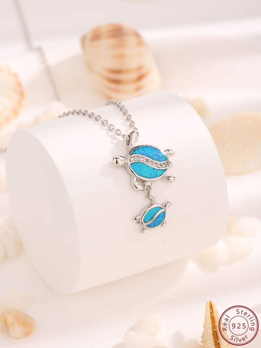 S925 Sterling Silver Simple Design Pendant Necklace With Unique Aesthetic And Creative Popularity - Silver - View 1