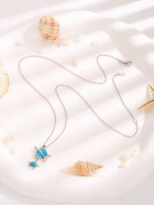 S925 Sterling Silver Simple Design Pendant Necklace With Unique Aesthetic And Creative Popularity - Silver - View 2