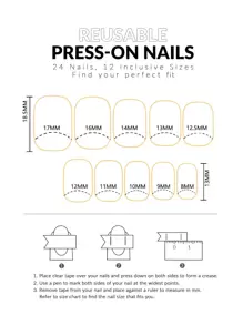 24入短方形黑色葉子圖案法式彩色時尚壓克力假指甲套裝，可塑造帥氣甜美百變造型，每組附有可拆卸雙面膠和一根黃瓜胶指甲棒 - 彩色 - 查看 5