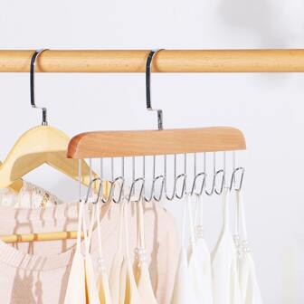 1入組內衣貼身吊帶背心波浪衣架適用於包,衣櫃,領帶,皮帶,圍巾,系帶收納