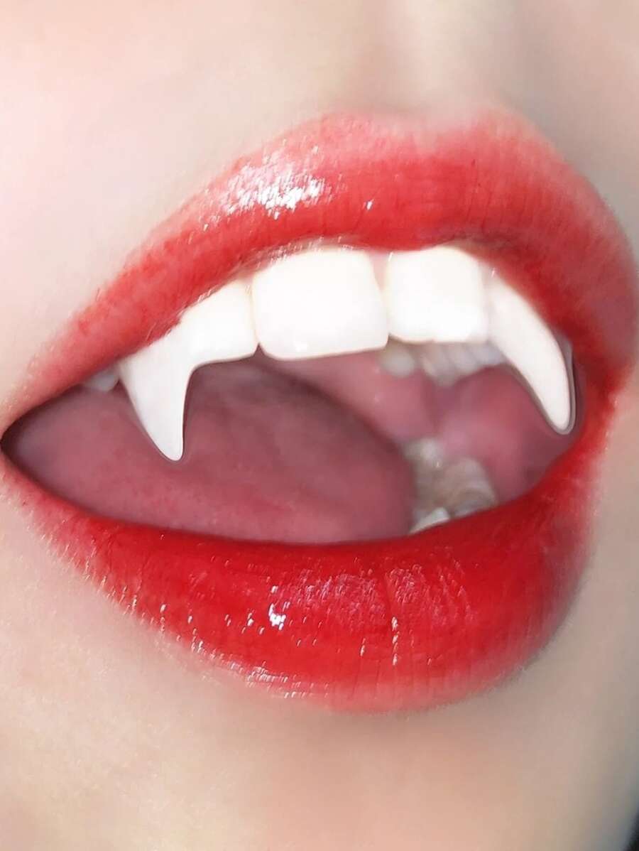 2pcs Party & Festival Fashionable Personalized Unisex Cosplay Vampire Teeth Jewelry Halloween - White - View 1