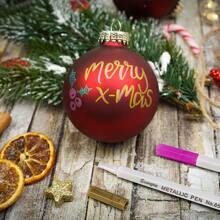 精細的金屬質感馬克筆,12多種顏色塗料筆帶精確線點,適用於藝術搖滾繪畫,黑色紙板繪畫,手工製作相簿卡製作,金屬,陶瓷,玻璃,創意陶瓷繪畫,12入組/盒 - 彩色 - 查看 6