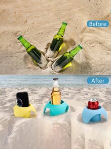 Outdoor Beach Cup Holder Plastic Cup Tray - Multicolor - View 4