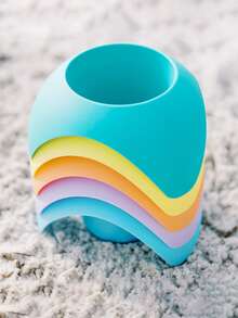 Outdoor Beach Cup Holder Plastic Cup Tray - Multicolor - View 2