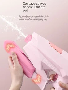 1入組拉出式淋浴水槍孩子們玩具玩水噴霧海灘玩具孩子們減壓水槍 - 粉色 - 查看 2