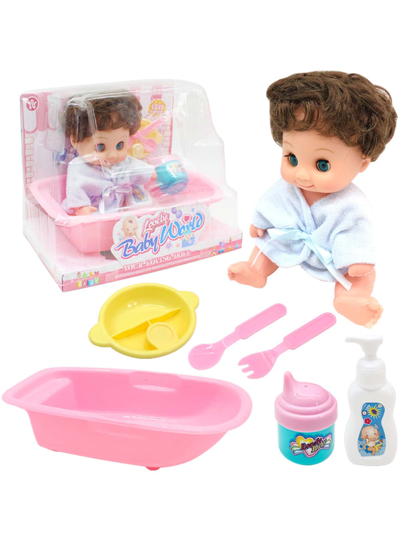 嬰兒乙烯基玩偶柔軟的玩偶女孩男生過家家玩具兒童玩偶嬰兒乙烯基玩偶柔軟的玩偶女孩男生過家家玩具兒童玩偶 - 彩色 - 查看 1