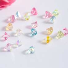 de color mixto de resina Manicura con diamante de imitación decoraciones - Multicolor - Ver 2