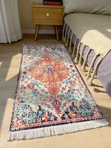 1pc Persian Style Tassel Weave Carpet, Anti-skid Wear-resistant Insulated Living Room Bedroom Decor Rug - Nhiều màu - Xem 2