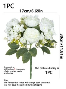 1PC Hoa mẫu đơn nhân tạo lớn Bó hoa cẩm tú cầu lụa Trang trí đám cưới Chất liệu vòng hoa tự làm, Hoa cầm tay cô dâu, Hoa cổ tay, Hoa ngực, Phụ kiện trang trí hoa đầu, Trang trí xe cưới, Trang trí vòm ngang, Nhà, Phòng ăn, Phòng ngủ, Trang trí bình hoa, Trang trí tiệc sinh nhật Vật Liệu, Quà Tặng Lễ Tình Nhân Và Năm Mới - Màu be - Xem 3