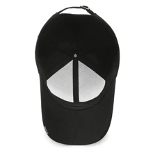 黑色棒球帽帶字母細節 - 黑色 - 查看 3