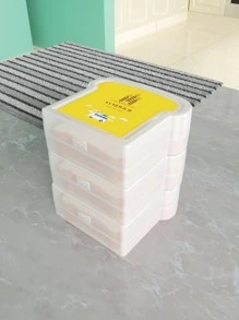 1pc Bread Box Storage, Reusable Clear Container For Cake Rolls And Toast, Home Use - Yellow - View 4