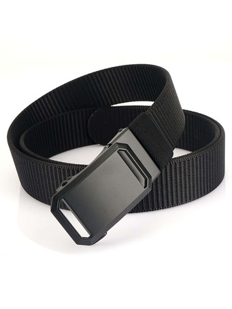 Nylonbälte för män, automatiskt spänne, justerbar midja, affärsmässig vardag, minimalistisk, mångsidig, koreansk stil, jeansbälte