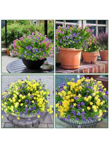 6 Fleurs Artificielles Pour Extérieur 6 Style Décoration UV Résistant Fausses Fleurs Verdure Plante Fausses Fleurs Pour Décoration Extérieur Plante Suspendu Pot De Fleur Domicile Jardin Décor - Multicolore - Voir 7