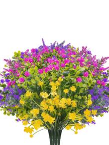 6 Fleurs Artificielles Pour Extérieur 6 Style Décoration UV Résistant Fausses Fleurs Verdure Plante Fausses Fleurs Pour Décoration Extérieur Plante Suspendu Pot De Fleur Domicile Jardin Décor - Multicolore - Voir 1